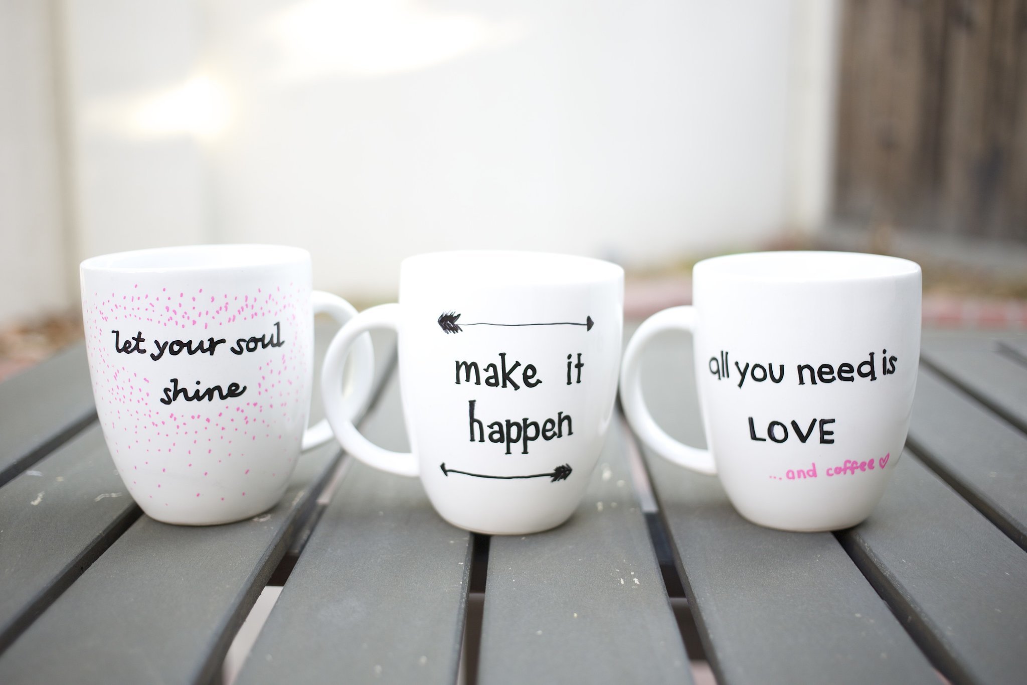 Diy Quote Stenciled Sharpie Mugs Popsugar Smart Living