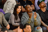Kanye Steal Show Celebrity-Filled Lakers