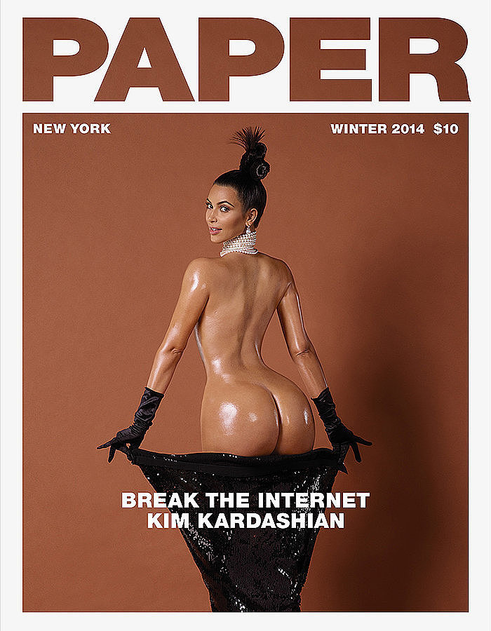 For Paper's Winter 2014 issue, Kim didn't hold back. She showed absolutely everything inside the issue. 
