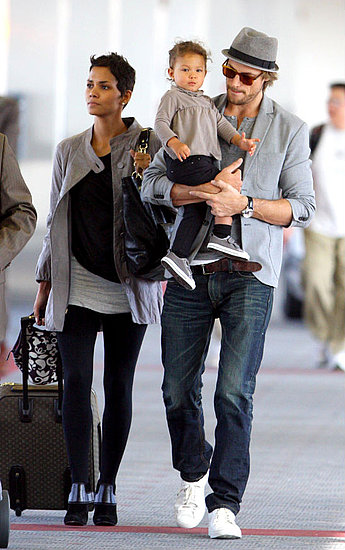 Halle Berry and family at LAX