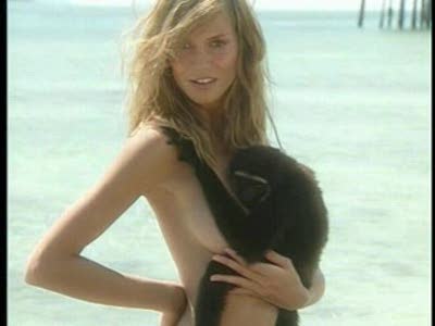 Heidi klum and monkey!