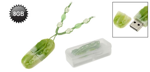 Green Jade Necklace USB Flash Drive