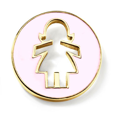 Sloane Pink Enamel 14k Yellow Gold