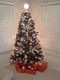 Our classy little Christmas tree!