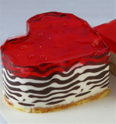 Cake with jello on top