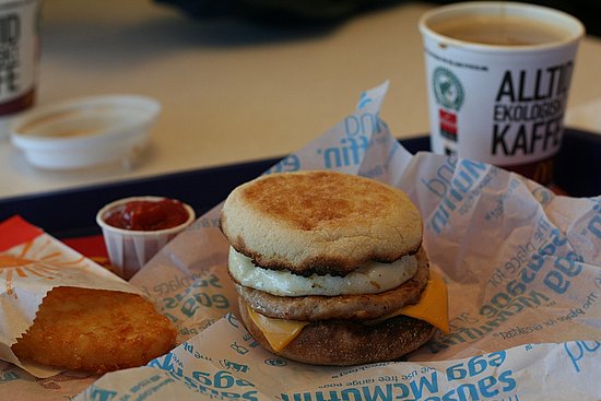 Breakfast at McDonald's in Sweden