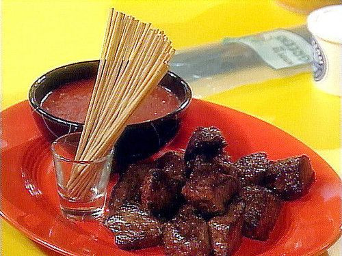 Steak Bites With Bloody Mary Dipping Sauce Steak Bites With Bloody Mary Dipping Sauce