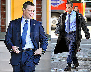 Photos of Matt Damon On Set For the Adjustment Bureau 2009-10-20 15:30:23