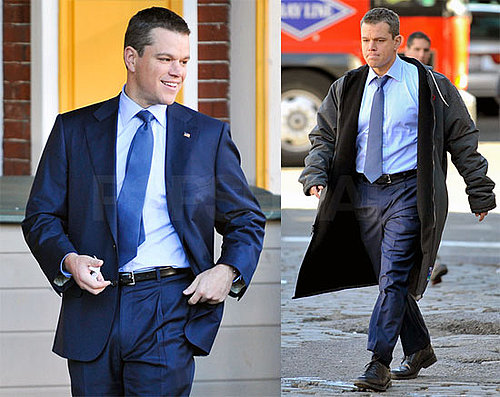 Photos of Matt Damon On Set For the Adjustment Bureau 2009-10-20 15:30:23