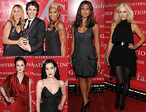 Photos of Gwen Stefani, Dita von Teese, Emmy Rossum, Eva Mendes, Evan Rachel Wood, James Franco at Fashion Group Internatinal