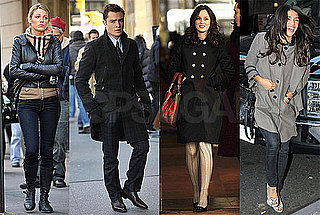 Photos of Ed Westwick, Jessica Szohr, Blake Lively, and Leighton Meester on the Set of Gossip Girl