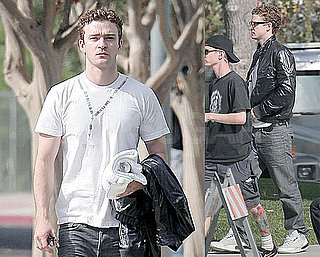 Photos of Justin Timberlake on the set of The Social Network 2009-11-09 17:00:41