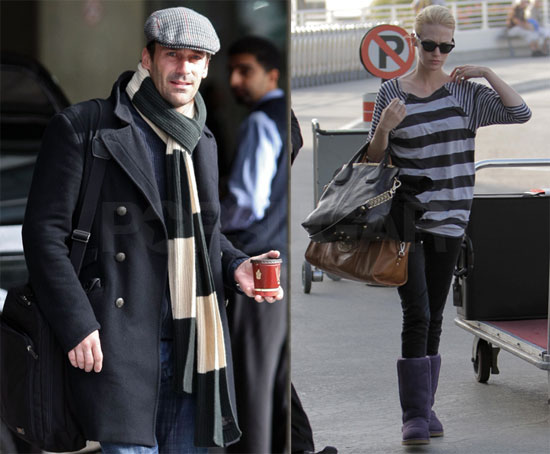 Photos of Jon Hamm and January Jones at the Airport Photos of Jon Hamm and January Jones at the Airport