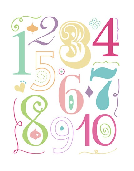 Number-Themed Wall Art