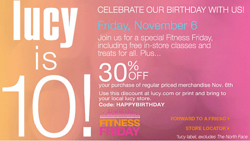 Online Sale Alert: Lucy One-Day Anniversary Sale