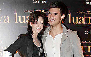 Gallery of Photos of Kristen Stewart and Taylor Lautner at Twilight / New Moon Press Conference in Sao Paulo, Brazil, Video Clip