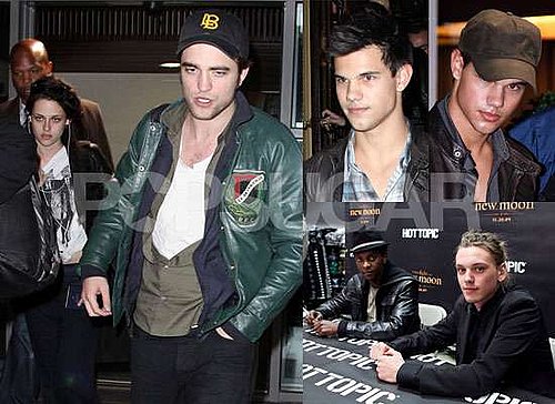 Photos of Robert Pattinson and Kristen Stewart and Taylor Lautner in Paris, Jamie Campbell Bower New Moon Cast Signing Pictures