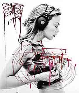 Kylie Minogue Creates Nail Polish Painting 2009-11-12 14:00:11