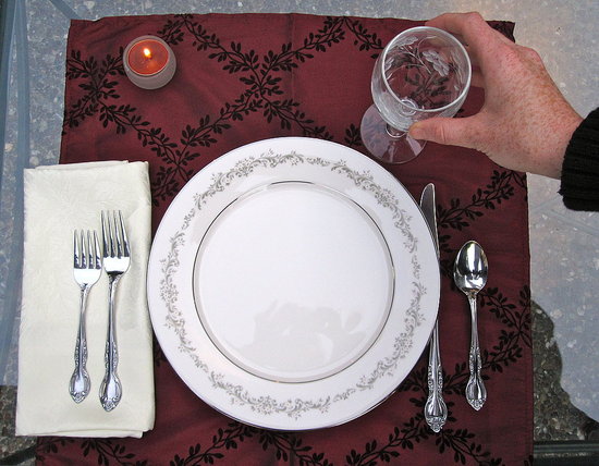 Add the water glass. . .