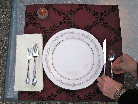 Balance out the place setting with a knife and spoon.