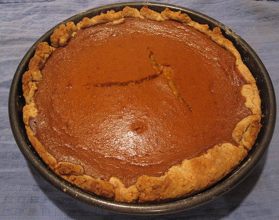 Old-Fashioned Pumpkin Pie With Pecan Pastry Crust