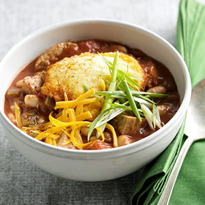 Easy Turkey Chili With White Beans and Corn Bread Dumplings Easy Turkey Chili With White Beans and Corn Bread Dumplings