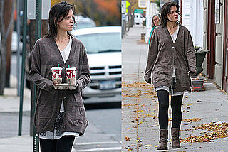 Photos of Katie Holmes Getting Coffees Near the Set of the Romantics