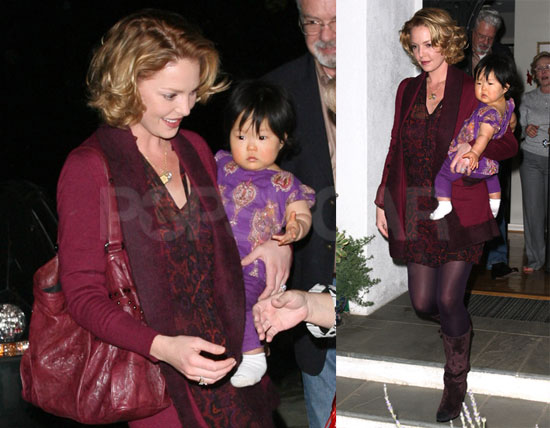 Photos of Heigl and baby