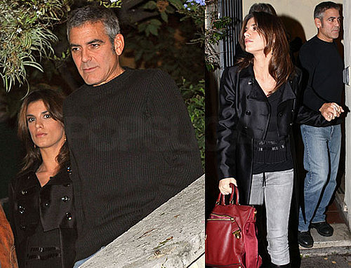 Photos of George Clooney and Elisabetta Canalis Out to Dinner in LA