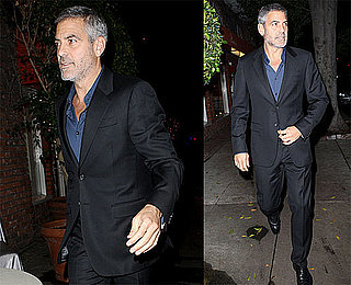 Photos of George Clooney Having Dinner in LA