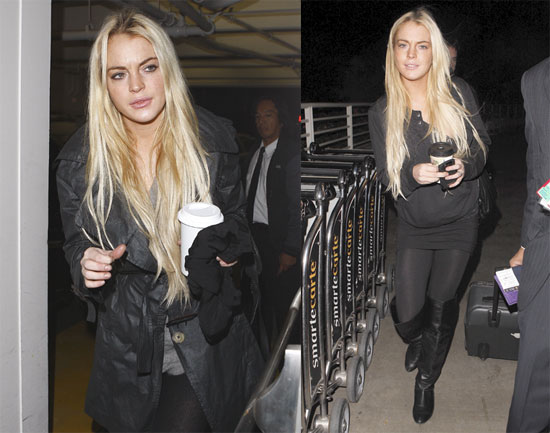 Photos of Lindsay Lohan Boarding a Flight to India in LA Photos of Lindsay Lohan Boarding a Flight to India in LA