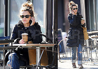 Photos of Keri Russell Getting Coffee in NYC