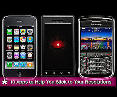 10 iPhone, Blackberry and Android Apps To Help You Stick To Your New Years Resolutions