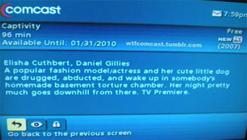 WTFComcast Shows Silly Movie Descriptions From Comcast's On-Demand Service