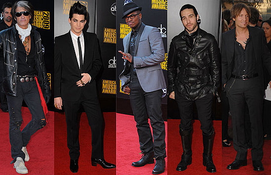 Photos of Pete Wentz, Ne-Yo, Joe Perry, Adam Lambert, and Keith Urban on 2009 American Music Awards Red Carpet 2009-11-22 18:27:53
