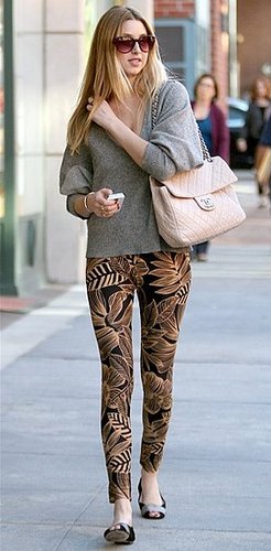 Photo of Whitney Port Wearing Jungle Print Leggings in LA 2009-11-18 15:00:22