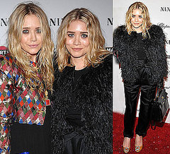 Photo of Ashley Olsen in Black Fur Coat at Nine Premiere in NYC