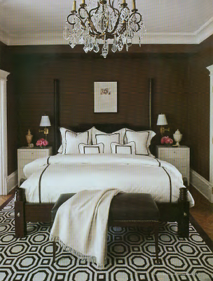 Chocolaty brown walls provide a pretty contrast to the crisp white bedding in this boudoir. Overall, the space is cozy and warm.
Source
Chocolaty brown walls provide a pretty contrast to the crisp white bedding in this boudoir. Overall, the space is cozy and warm.
Source