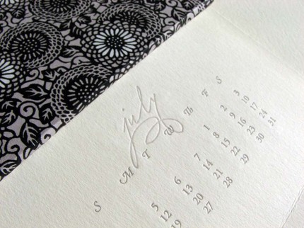 This Letterpress Mums Calendar ($30) is a hanging, handbound, accordion-fold book with a letterpress-printed interior.
This Letterpress Mums Calendar ($30) is a hanging, handbound, accordion-fold book with a letterpress-printed interior.