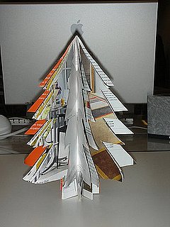 DIY: Recycled Catalog Christmas Tree