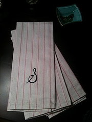 The Seventh DIY of Christmas: Hand-Painted Monogram Tea Towels