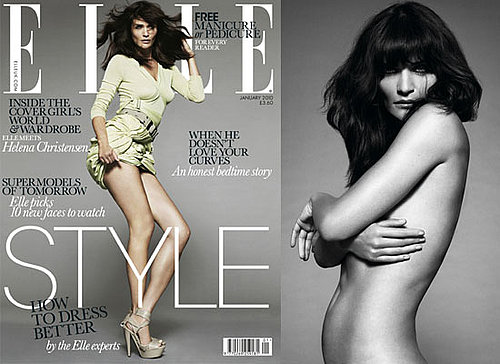 Photos of Topless Helena Christensen in British Elle Magazine January 2010, Plus Excerpts From Her Interview 2009-12-01 06:00:00