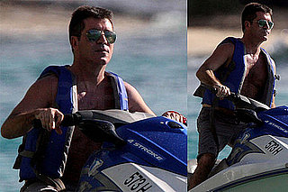 Photos of Simon Cowell Shirtless on a Jet Ski in the Caribbean