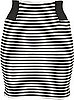 The Look For Less: Pleasure Doing Business Striped Banded Skirt  