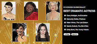 2010 Golden Globes Ballot