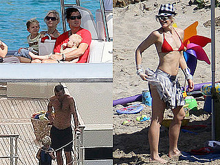 Photos of Gwen Stefani in a Bikini in St. Bart's With Gavin, Kingston, And Zuma