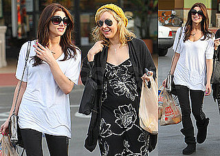 Photos of Ashley Green Grocery Shopping in LA Wearing a White Tee