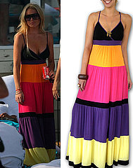 Found! Lindsay Lohan's Colorblock Maxi Dress 