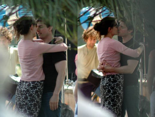Katie and Tom Kissing