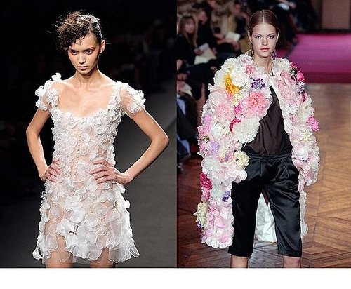 3-D Florals Appear Immediately 
